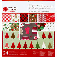 Martha Stewart Crafts - Cottage Christmas Collection - 12 x 12 Designer Paper Pad