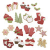 Martha Stewart Crafts - Cottage Christmas Collection - Chipboard Die Cuts with Glitter Accents