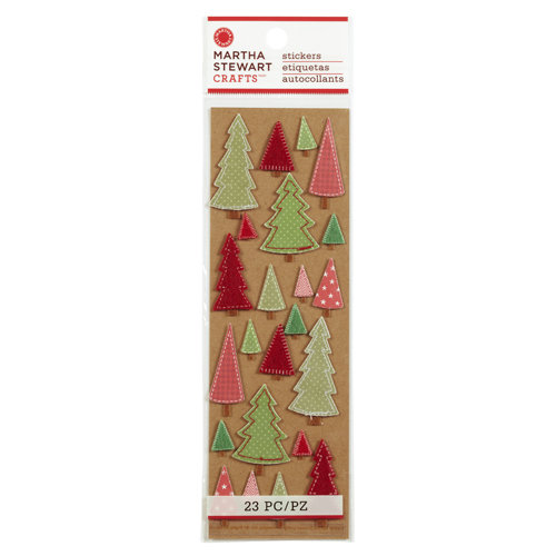 Martha Stewart Crafts - Cottage Christmas Collection - 3 Dimensional Stickers - Tree