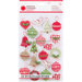 Martha Stewart Crafts - Cottage Christmas Collection - 3 Dimensional Stickers with Glitter Accents - Ornaments
