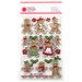 Martha Stewart Crafts - Cottage Christmas Collection - 3 Dimensional Stickers with Glitter Accents - Gingerbread
