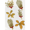 Martha Stewart Crafts - Holiday - 3 Dimensional Glitter and Embossed Stickers - Golden Sprig