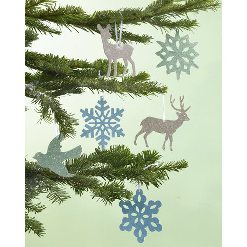 Martha Stewart Crafts - Holiday - Glitter Ornament Kit - Snowflakes and Woodland Creatures
