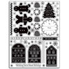 Martha Stewart Crafts - Holiday - Clear Acrylic Stamps - Frosty Gingerbread