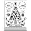 Martha Stewart Crafts - Holiday - Clear Acrylic Stamps - Christmas Tree