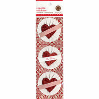 Martha Stewart Crafts - Valentine - 3 Dimensional Stickers - Rosette Hearts