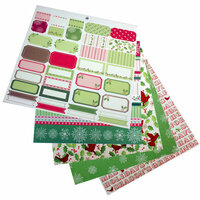 Martha Stewart Crafts - Holiday - 12 x 12 Multi-Media Paper Pad - Cardinal and Holly
