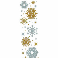 Martha Stewart Crafts - Holiday - Glitter Stickers - Snowflakes - Silver and Gold