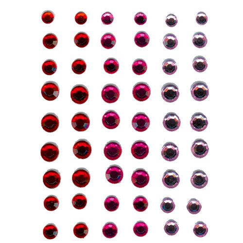 Martha Stewart Crafts - Valentine - Bling - Gemstone Stickers - Red and Pink Topaz, CLEARANCE