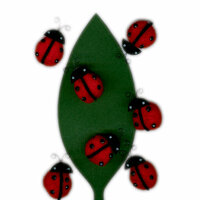 Martha Stewart Crafts - Pom Pom Stickers - Ladybug, CLEARANCE