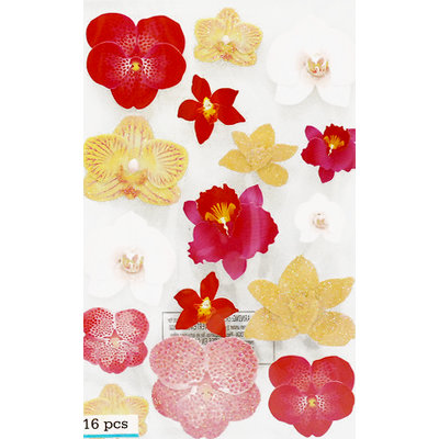 Martha Stewart Crafts - Glossary Glittered Stickers - Orchid