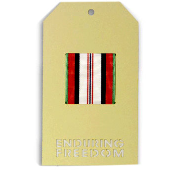 Memories In Uniform - Laser Cut - Enduring Freedom Service Tag