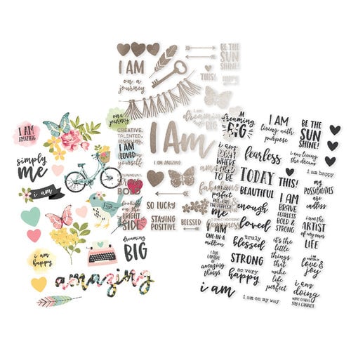 Simple Stories - I Am Collection - Clear Stickers with Foil Accents