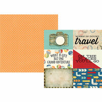 Simple Stories - Travel Notes Collection - 12 x 12 Double Sided Paper - 4 x 6 Horizontal Elements
