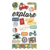 Simple Stories - Travel Notes Collection - Chipboard Stickers