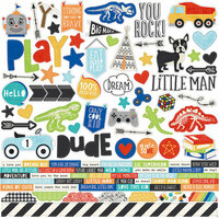Simple Stories - Lil' Dude Collection - 12 x 12 Cardstock Stickers - Combo