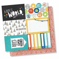 Simple Stories - Lil' Dude Collection - 12 x 12 Double Sided Paper - 4 x 6 Elements