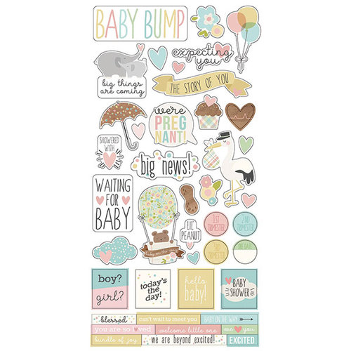 Simple Stories - Oh Baby Expecting Collection - Cardstock Stickers