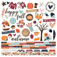 Simple Stories - Forever Fall Collection - 12 x 12 Cardstock Stickers - Combo