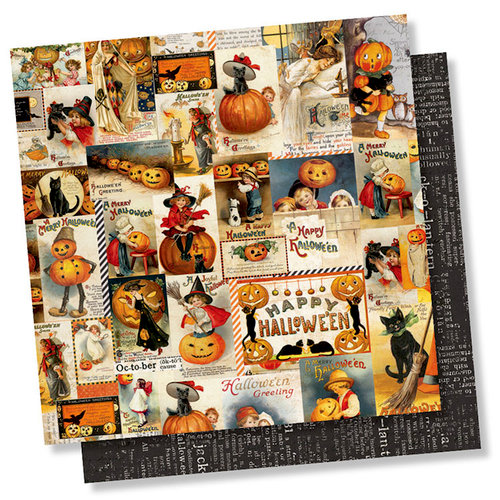 Simple Stories - Simple Vintage Halloween Collection - 12 x 12 Double Sided Paper - Pumpkin Time