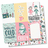 Simple Stories - Freezin' Season Collection - 12 x 12 Double Sided Paper - 4 x 6 Vertical Elements