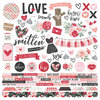 Simple Stories - Kissing Booth Collection - 12 x 12 Cardstock Stickers - Combo