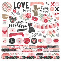 Simple Stories - Kissing Booth Collection - 12 x 12 Cardstock Stickers - Combo