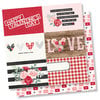 Simple Stories - Kissing Booth Collection - 12 x 12 Double Sided Paper - 4 x 6 Horizontal Elements