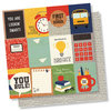 Simple Stories - School Rocks Collection - 12 x 12 Double Sided Paper - 3 x 4 Elements