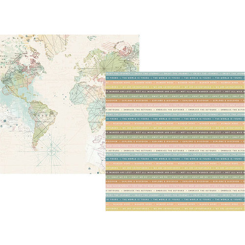 Simple Stories - Simple Vintage Traveler Collection - 12 x 12 Double Sided Paper - Off the Grid