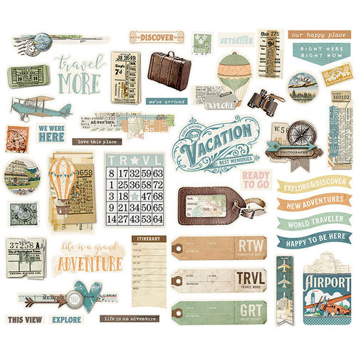 Simple Stories - Simple Vintage Traveler Collection - Bits and Pieces