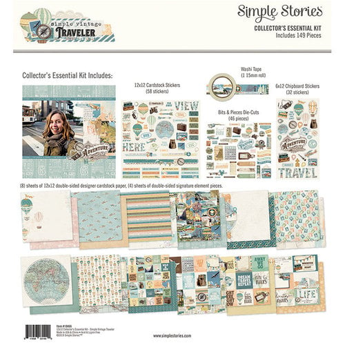 Simple Stories - Simple Vintage Traveler Collection - 12 x 12 Collector's Essential Kit