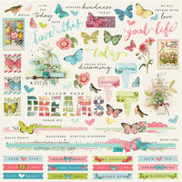 Simple Stories - Simple Vintage Botanicals Collection - 12 x 12 Cardstock Stickers - Combo