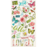 Simple Stories - Simple Vintage Botanicals Collection - Chipboard Stickers