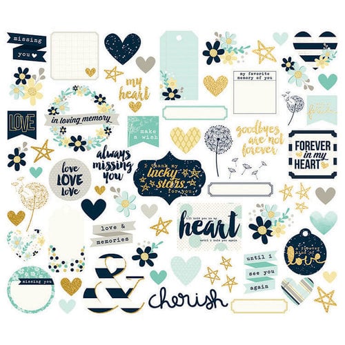 Simple Stories - Heart Collection - Bits and Pieces with Foil Accents