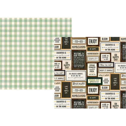 Simple Stories - Spring Farmhouse Collection - 12 x 12 Double Sided Paper - Well Said
