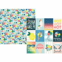 Simple Stories - Sunshine and Blue Skies Collection - 12 x 12 Double Sided Paper - 3 x 4 Elements