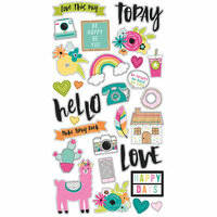 Simple Stories - Oh Happy Day Collection - Chipboard Stickers
