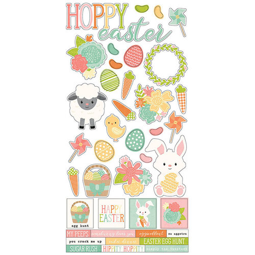 Simple Stories - Bunnies and Baskets Collection - Cardstock Stickers
