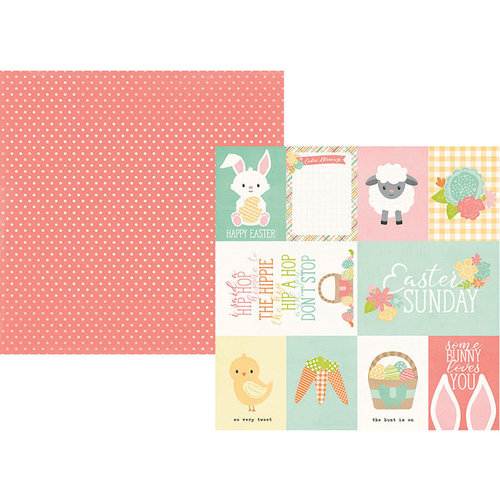 Simple Stories - Bunnies and Baskets Collection - 12 x 12 Double Sided Paper - 3 x 4 and 4 x 6 Elements