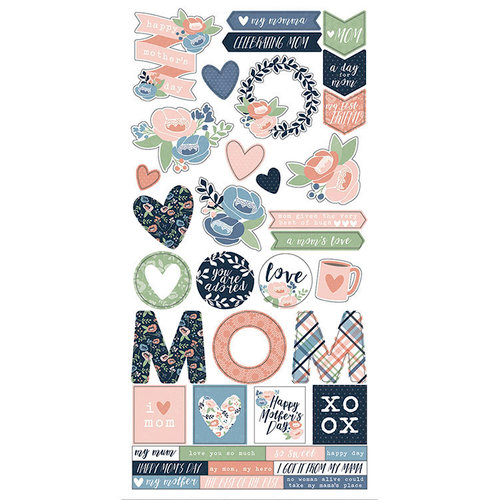 Simple Stories - Mom's Day Collection - Cardstock Stickers
