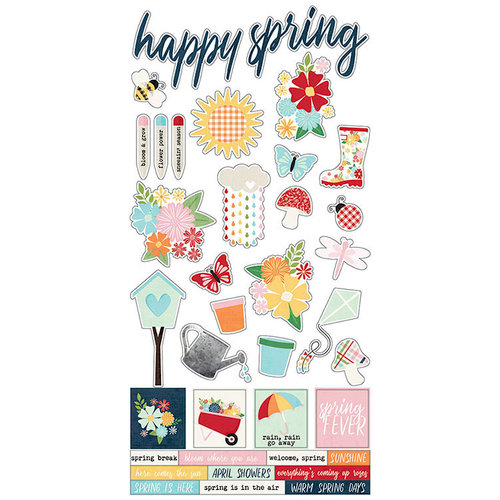 Simple Stories - Springtime Collection - Cardstock Stickers