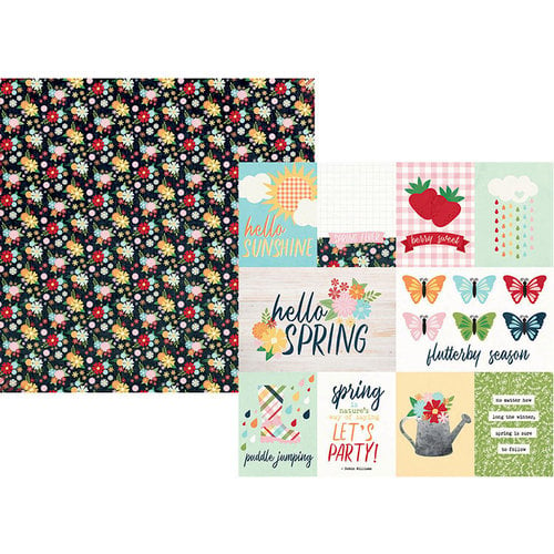 Simple Stories - Springtime Collection - 12 x 12 Double Sided Paper - 3 x 4 and 4 x 6 Elements