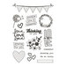 Simple Stories - Heart Collection - Clear Photopolymer Stamps - Always in My Heart