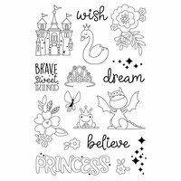 Simple Stories - Little Princess Collection - Clear Photopolymer Stamps - Make a Wish