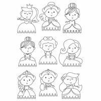 Simple Stories - Little Princess Collection - Clear Photopolymer Stamps - Pretty Princess