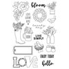 Simple Stories - Spring Farmhouse Collection - Clear Photopolymer Stamps - Live Simply