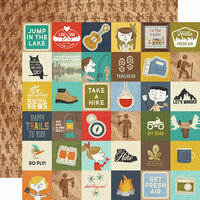 Simple Stories - Happy Trails Collection - 12 x 12 Double Sided Paper - 2 x 2 Elements