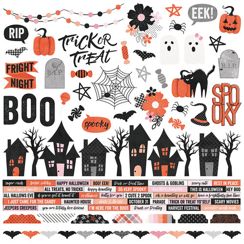 Simple Stories - Happy Haunting Collection - Cardstock Stickers - Combo