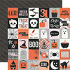 Simple Stories - Happy Haunting Collection - 12 x 12 Double Sided Paper - 2 x 2 Elements